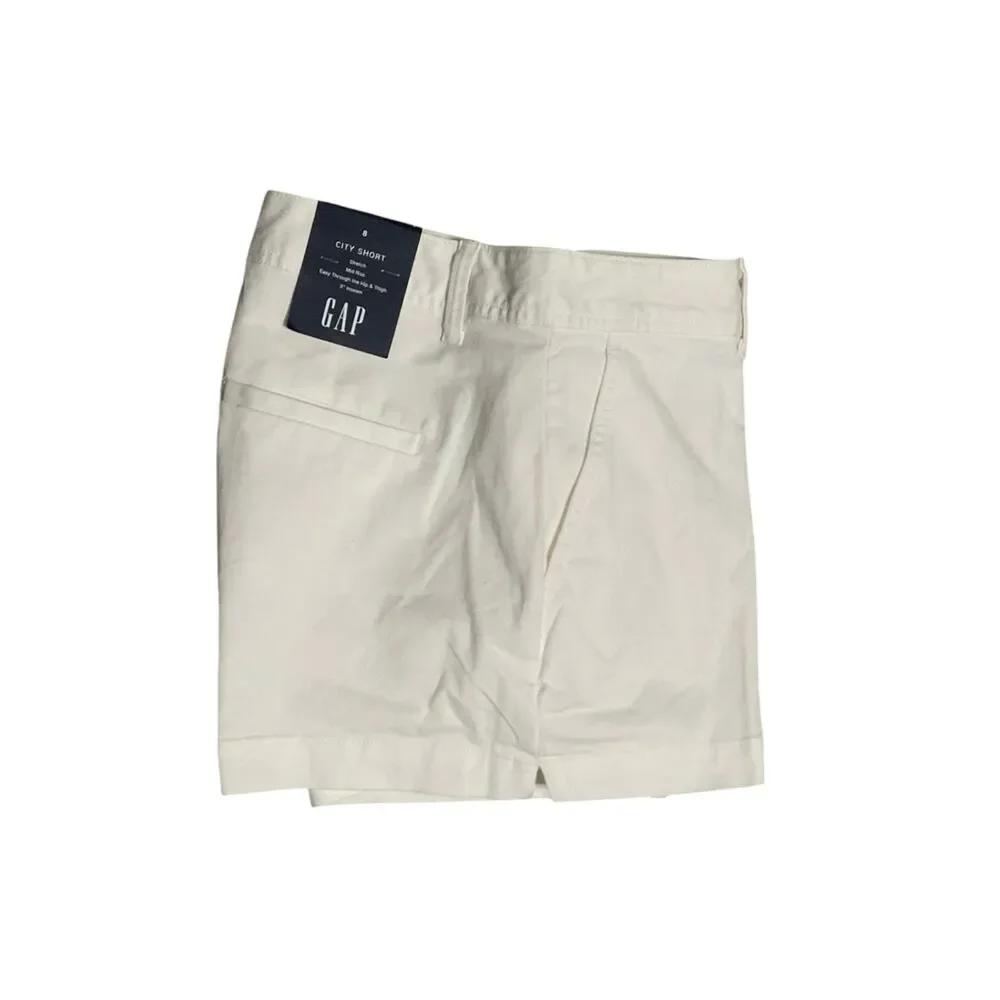 Gap City Shorts White Mid Rise NWT Womens Summer Casual